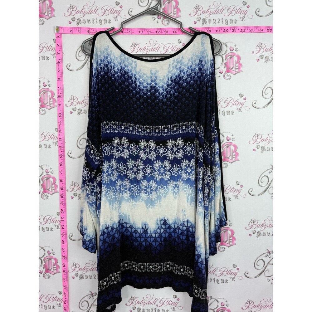 Rose & Olive dress or shirt Blue and White Floral Ombre Mini Dress